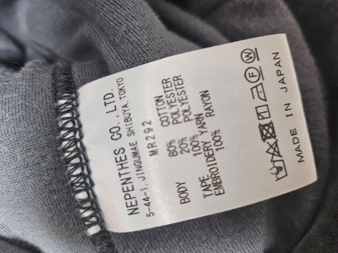 니들스 벨루어 후드티 차콜 상품이미지3