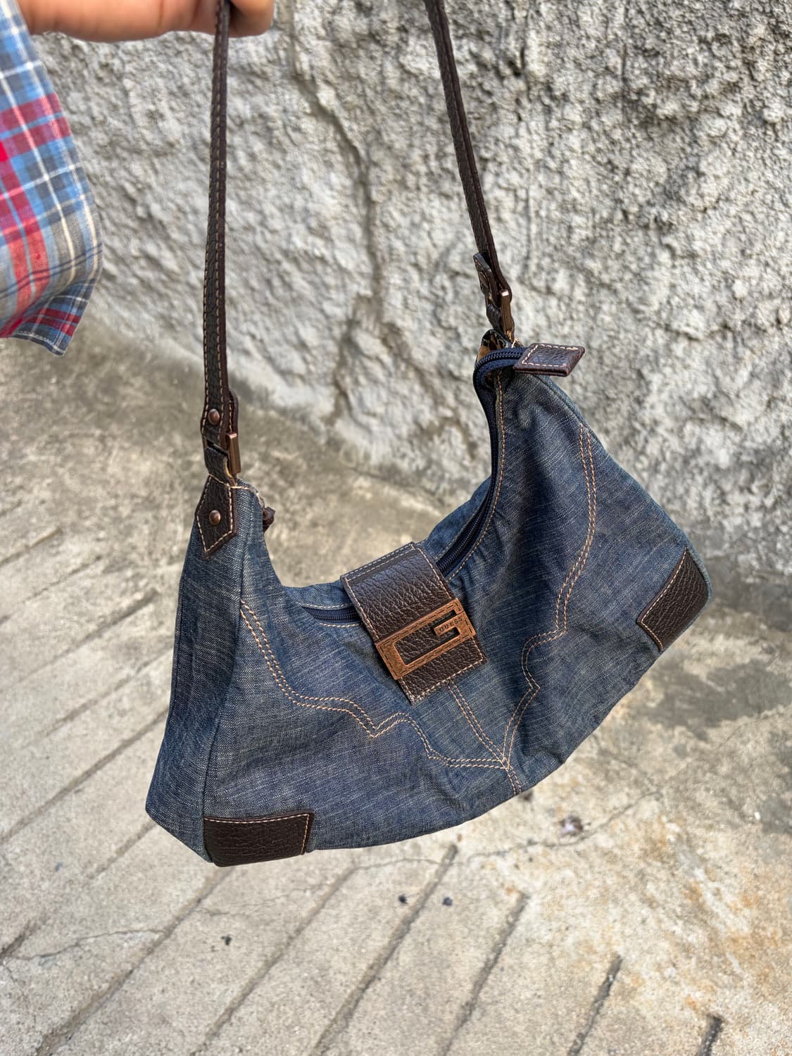 00s Guess 데님 숄더백  상품이미지4