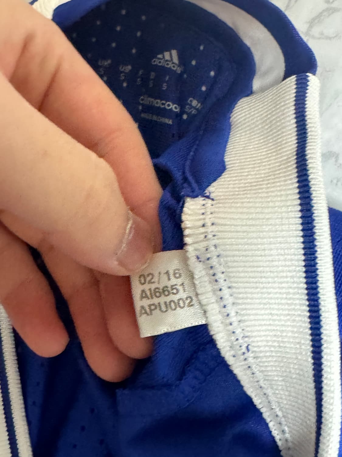 16-17 첼시 홈 어센틱 유니폼 반팔 노마킹 아디다스 상품이미지5