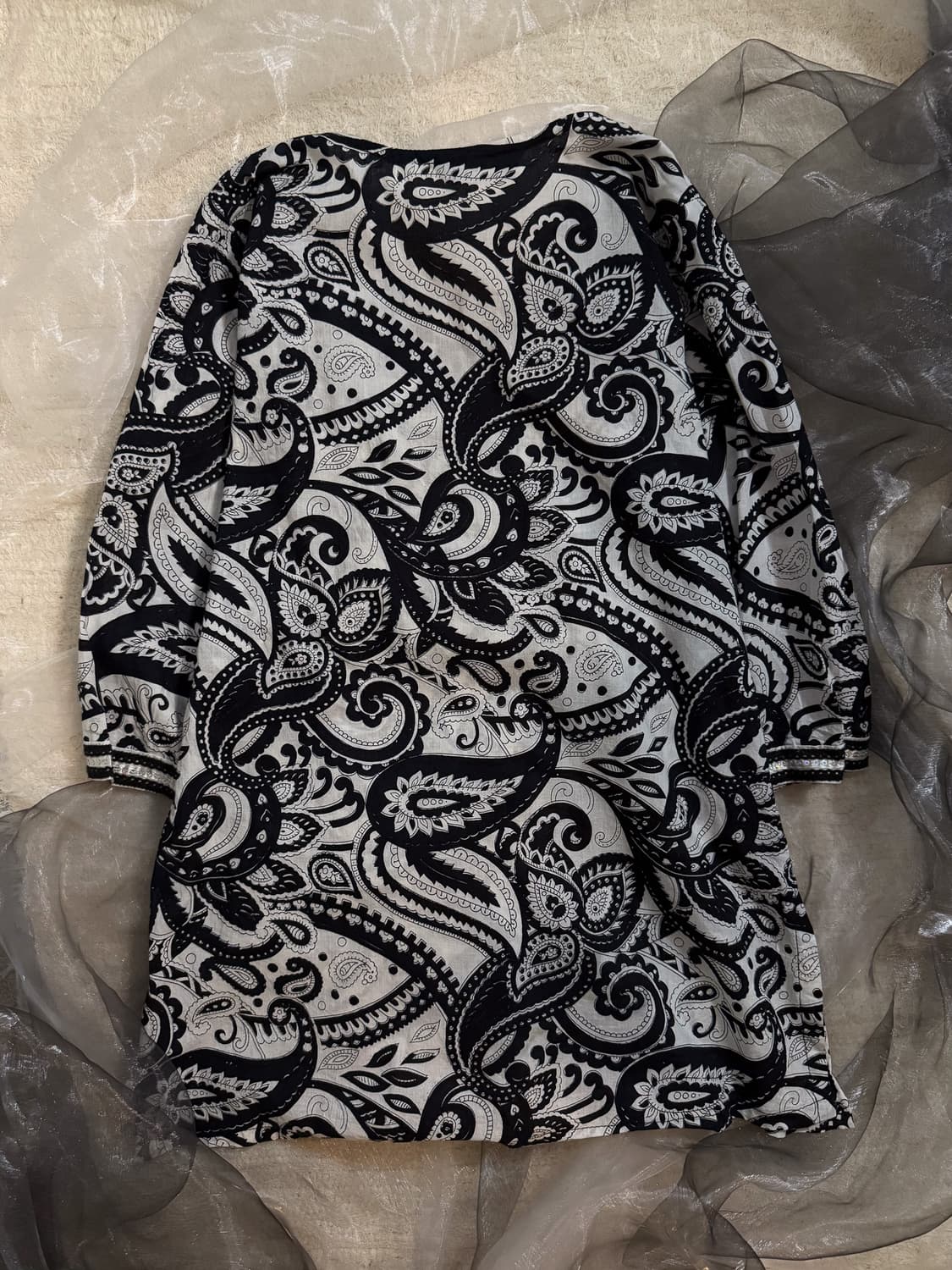 Floral Paisley Sequin Blouse 0164 상품이미지4