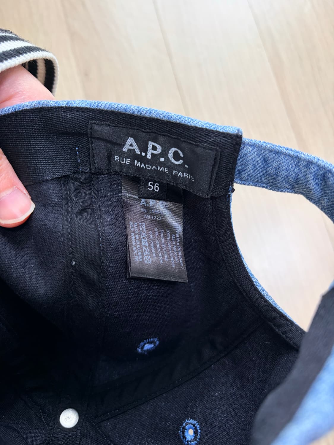 (새상품) 아페쎄 데님 볼캡  상품이미지3