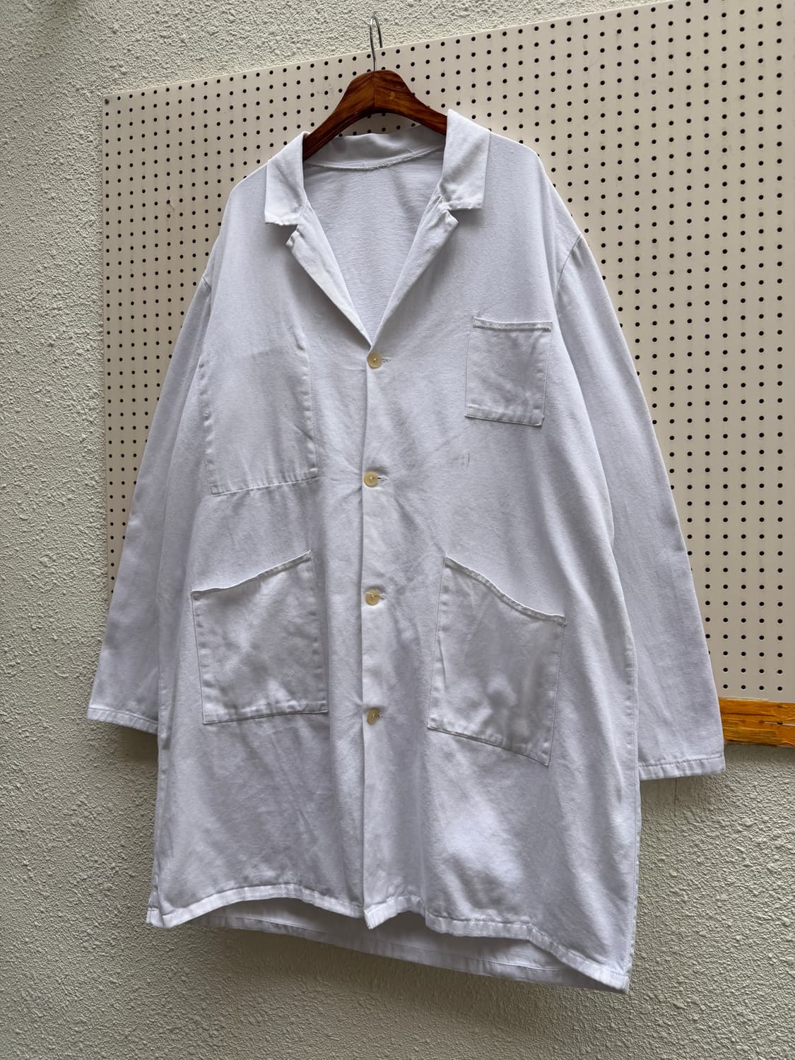 1960s FRENCH WHITE ATELIER 60s 아틀리에 샵코트 상품이미지4