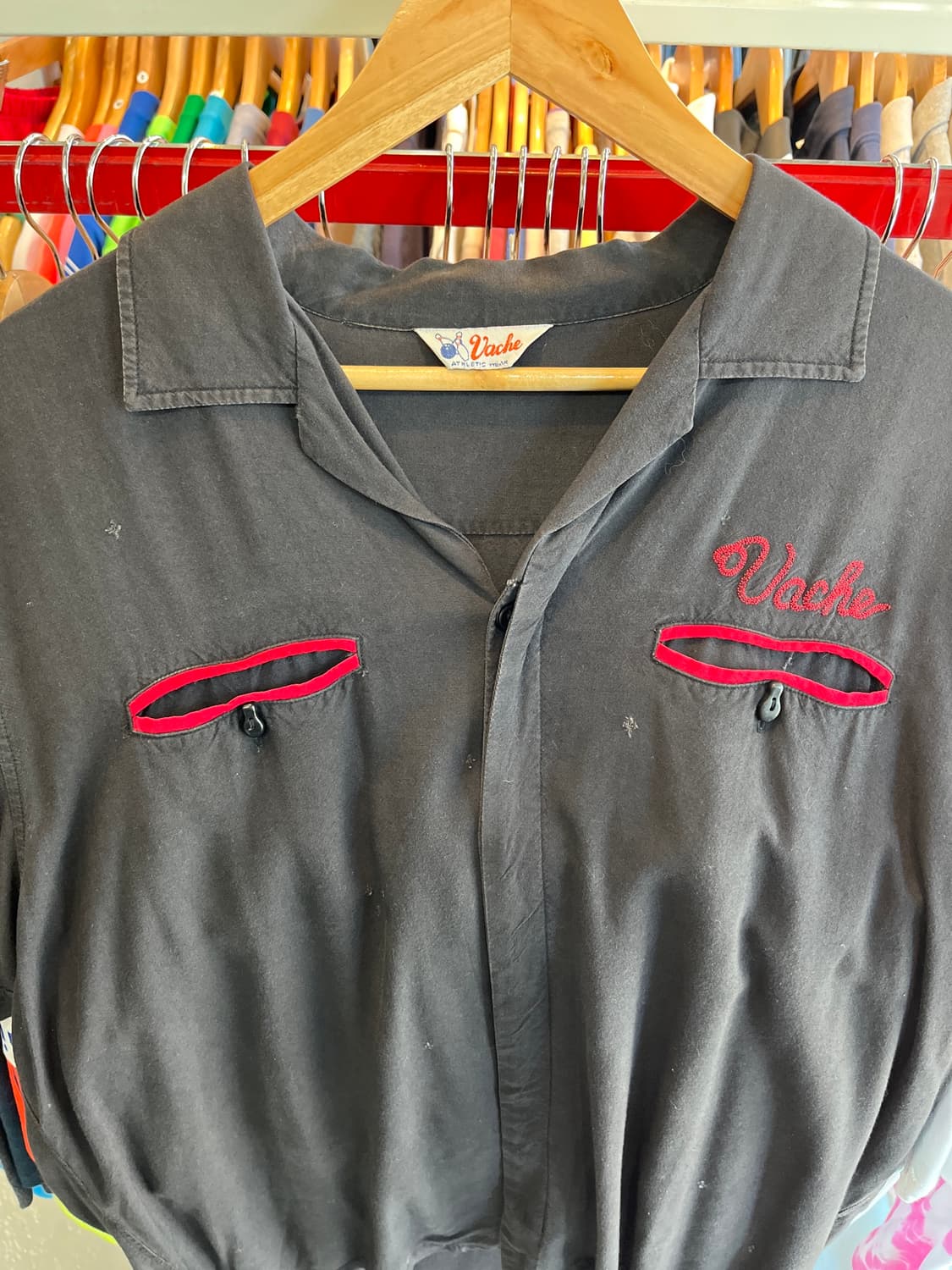 Vintage Japanese vache bowling shirt 상품이미지3