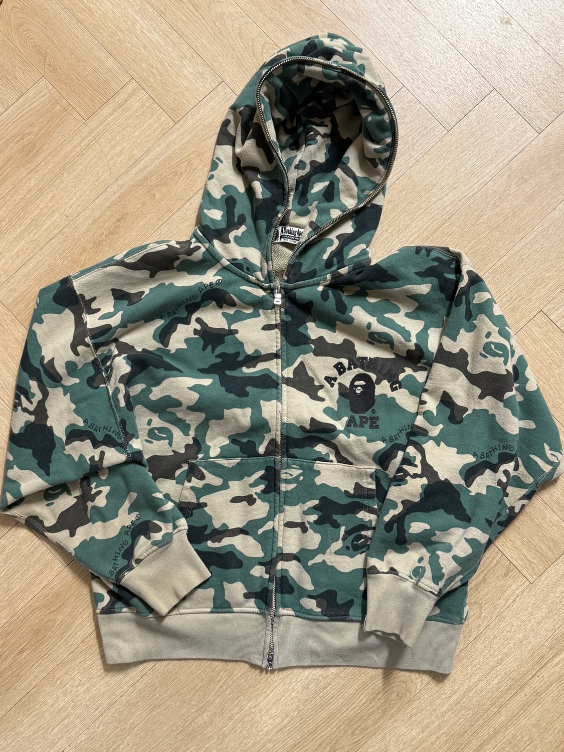 베이프 카모 후드집업 상품이미지1