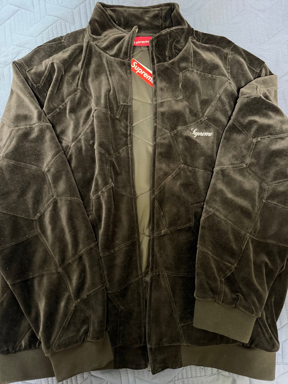 슈프림 패치워크 벨루어 트랙 자켓 블랙 - 25SS 상품이미지2