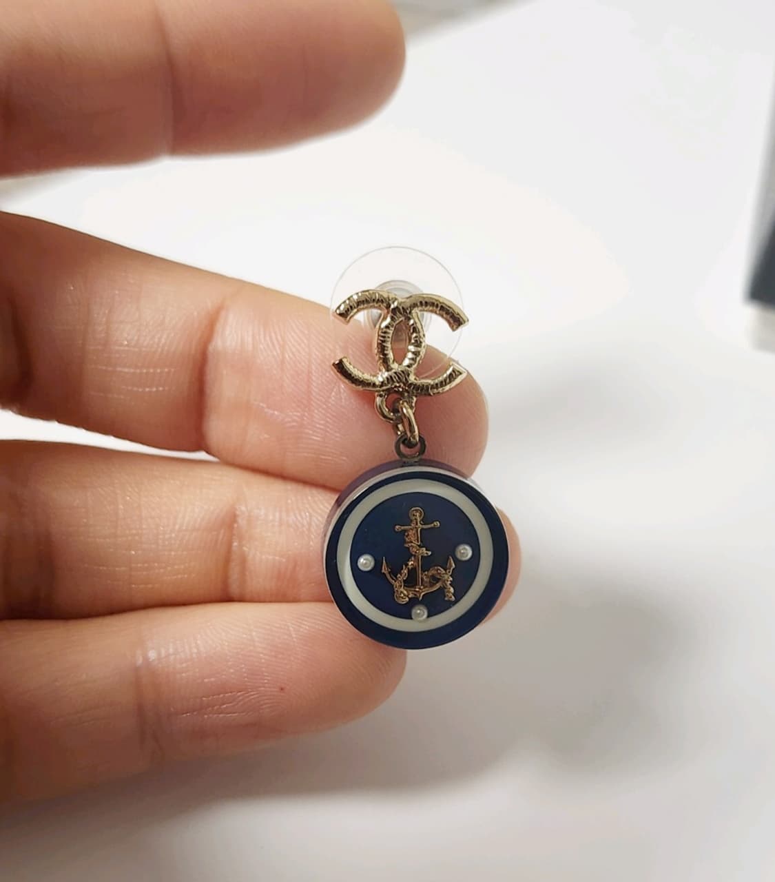 정품 샤넬 CC로고 마린 드롭 귀걸이  상품이미지3