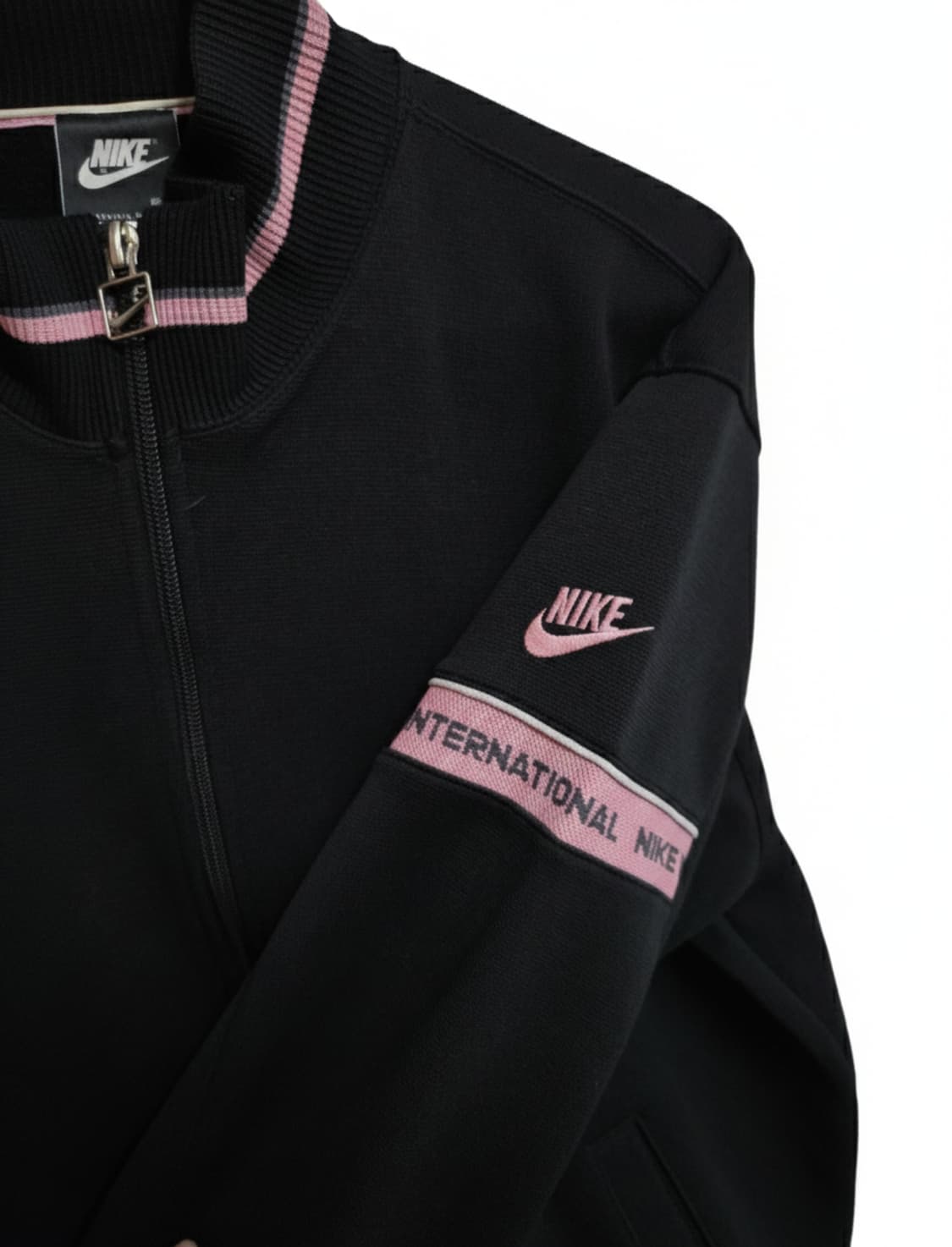 JPN나이키 80's빈티지 집업 져지 트랙탑 자켓/블랙 핑크,검핑 상품이미지2