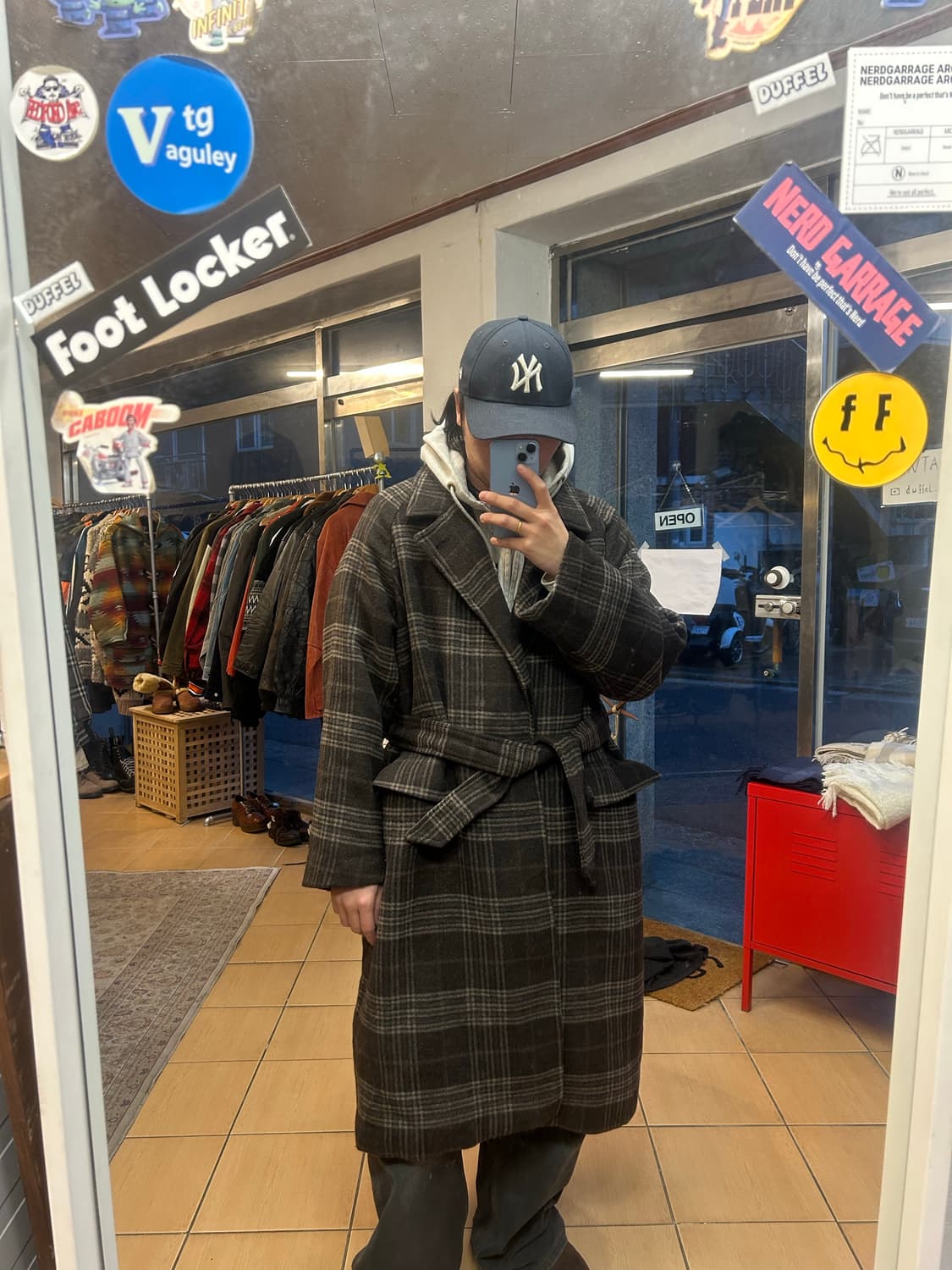 빔즈하트 체크 롱코트 상품이미지1