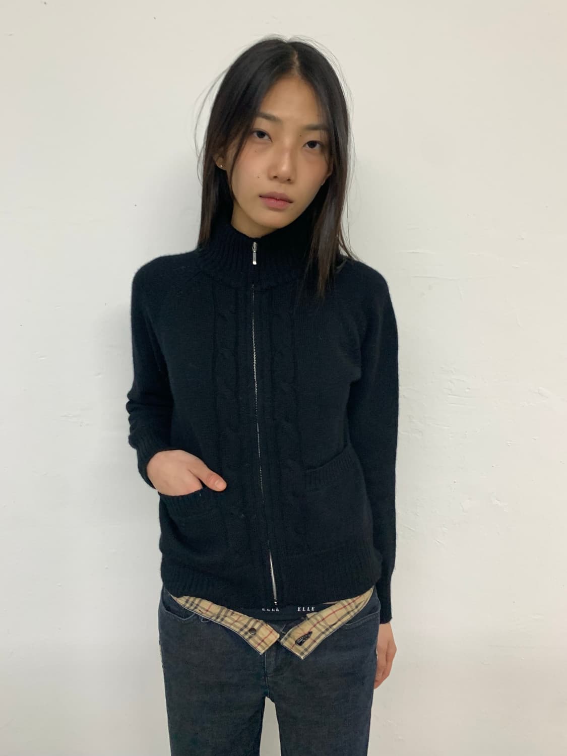 Knit zip up 상품이미지3