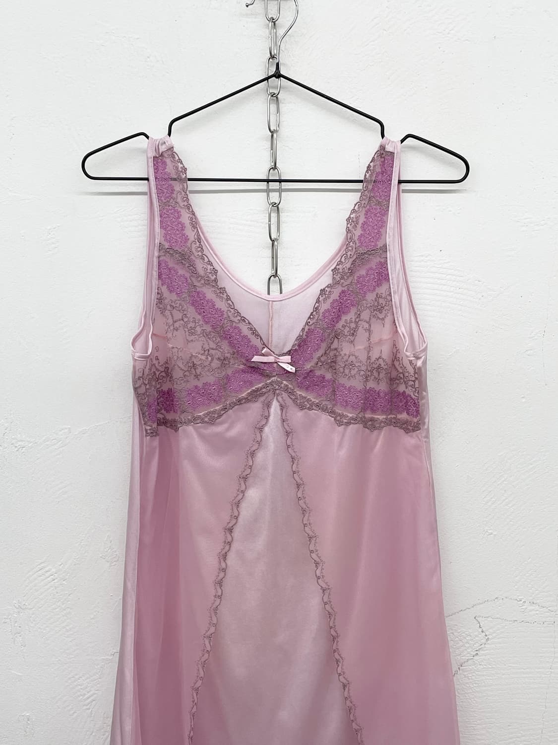 핑크 자수 레이어드 슬립 상품이미지5