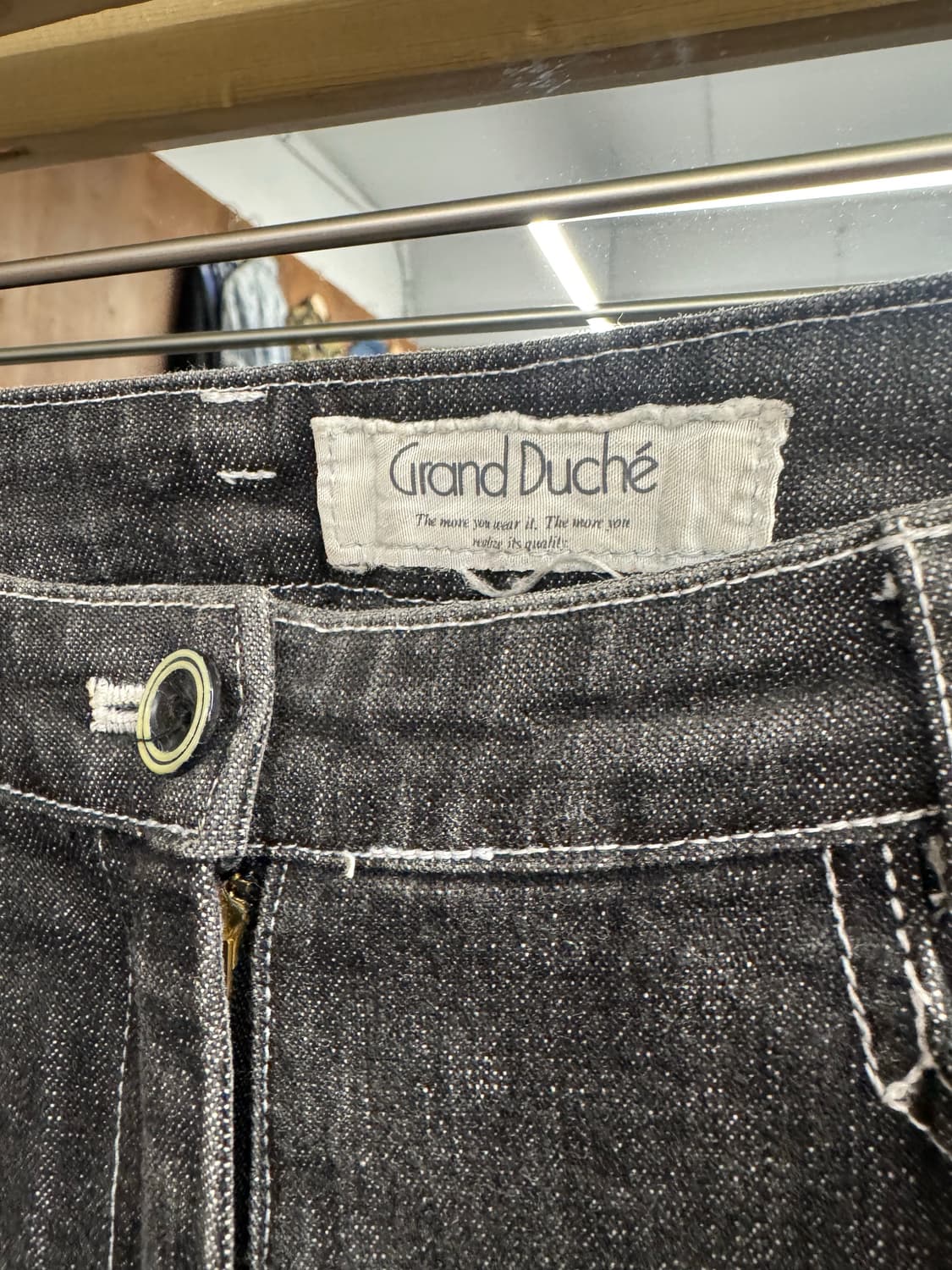 Grand Duché 빈티지  여성 부츠컷 흑청 데님팬츠 상품이미지3