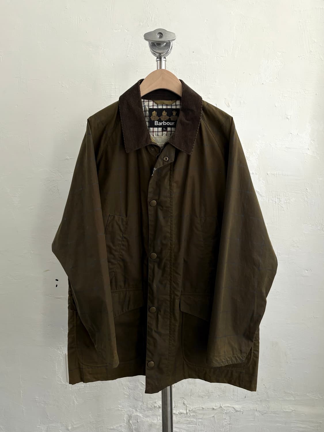 Barbour 바버 비데일 체크 왁스 자켓 상품이미지1