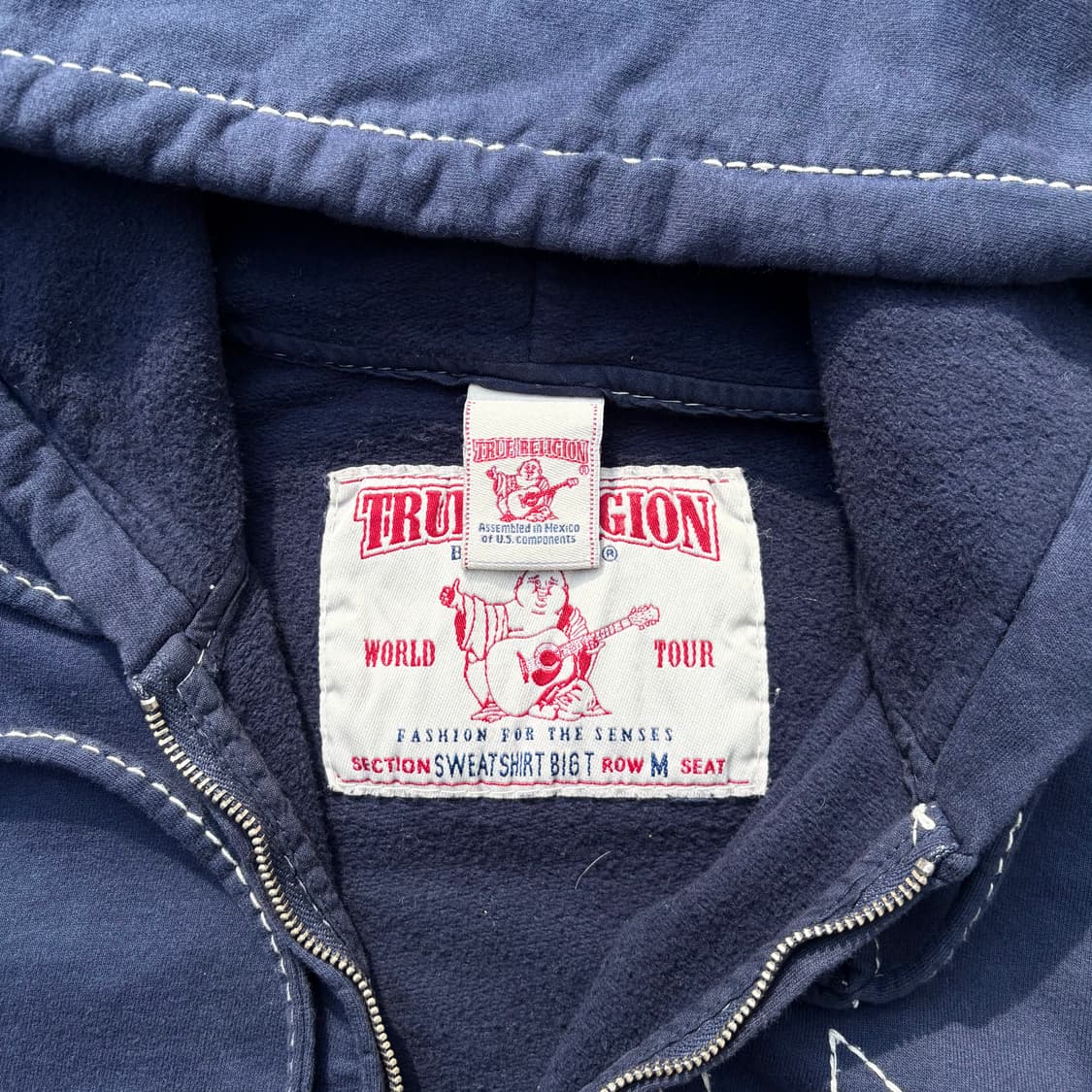 (M) 트루릴리전 스웻셔츠 BIG T 스티치 후드 집업 상품이미지4