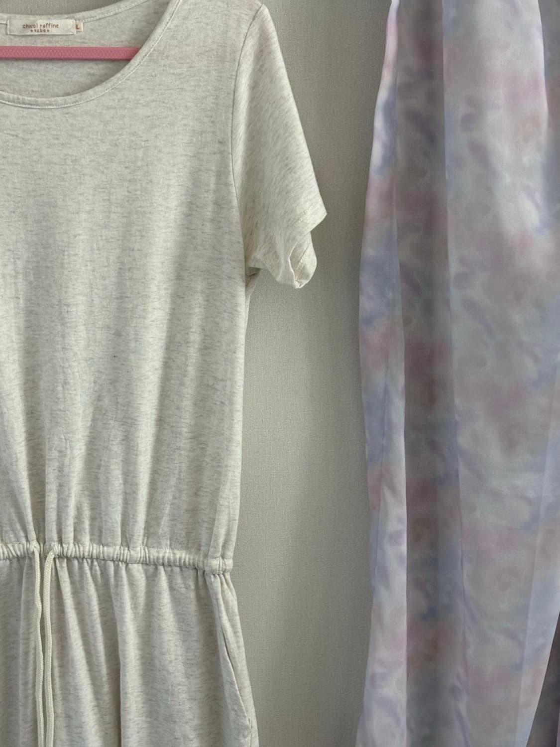 오트밀 반팔 원피스 상품이미지2
