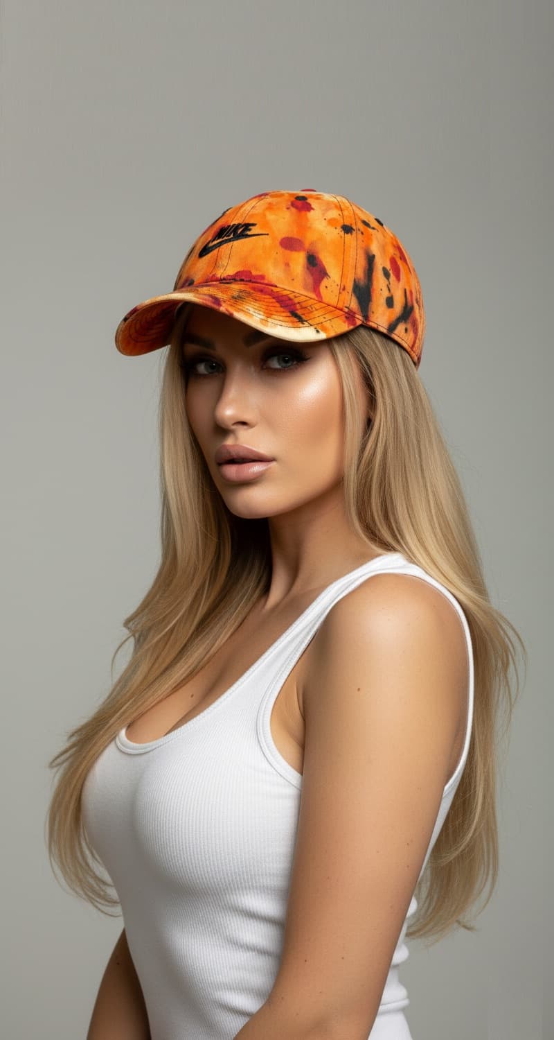 NIKE 나이키 초레어 빈티지 커스텀 오렌지/레드 가을의 불씨 볼캡 모자 상품이미지9