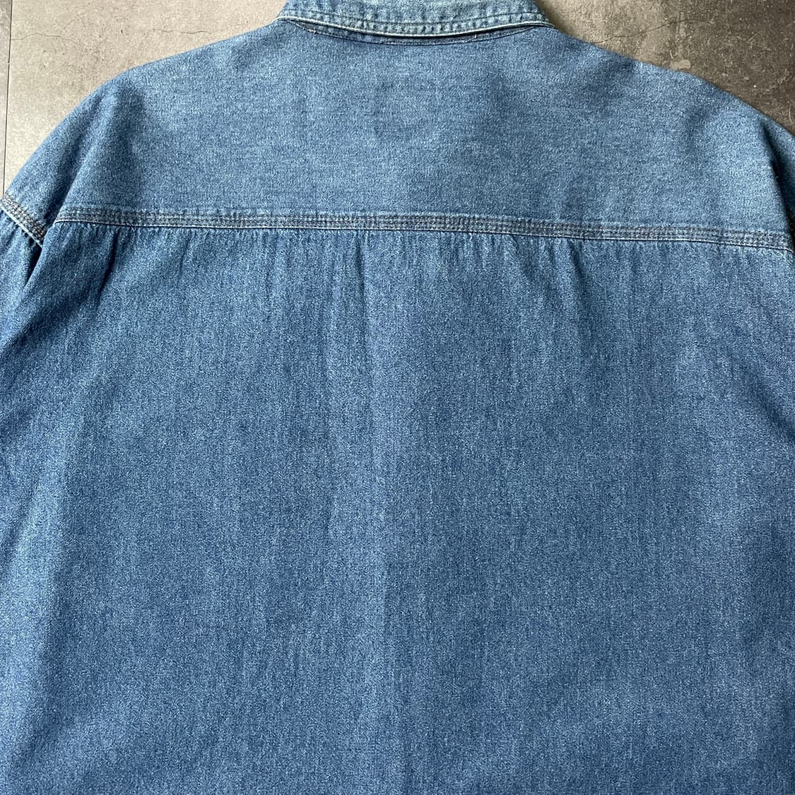 AMPLITUDE 빈티지 다운버튼 코튼 데님 셔츠 A00754 상품이미지7