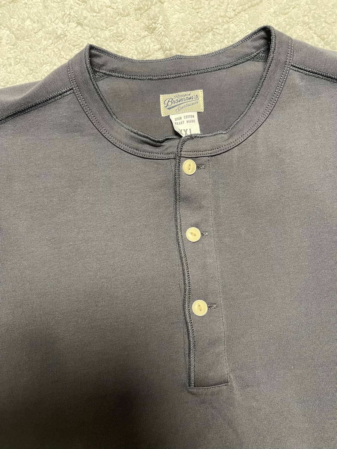 브론슨(Bronson) 헨리넥 차콜 반팔 2XL 상품이미지3