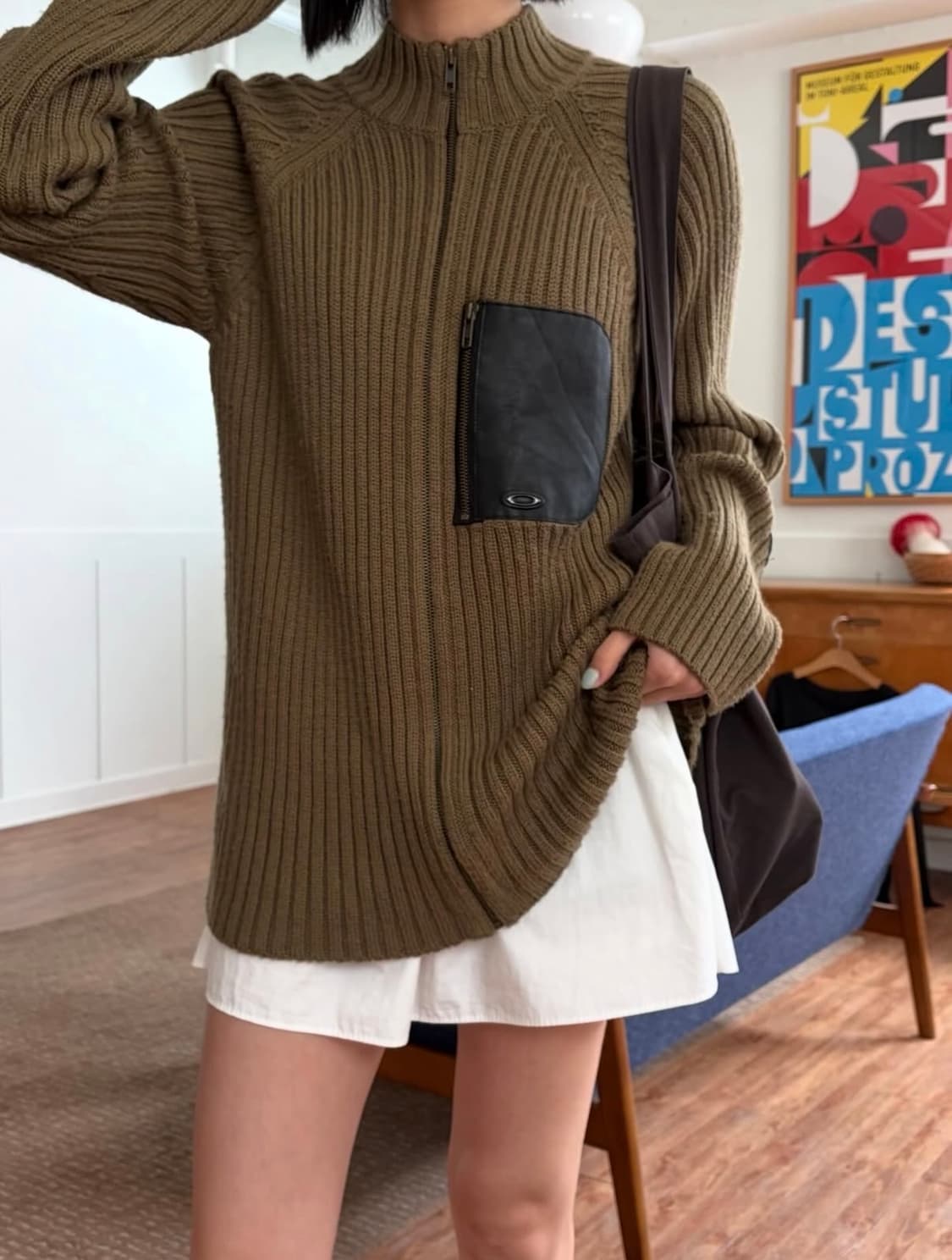 90-00s 오클리 니트 집업 상품이미지6