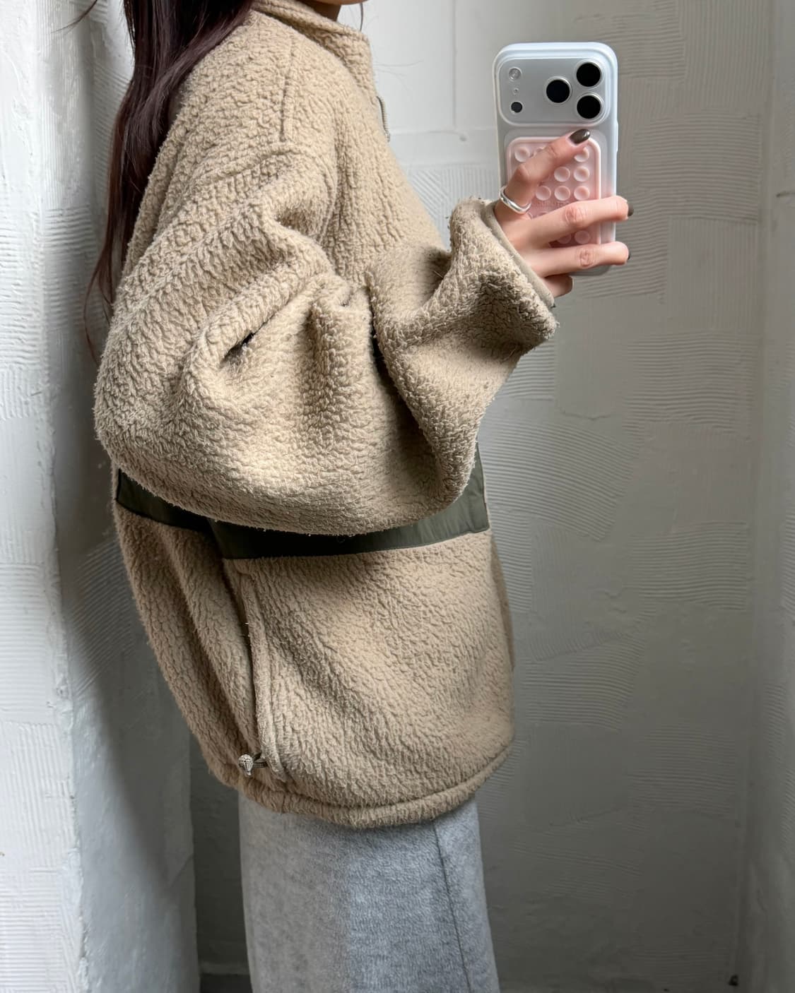 NIKE ACG 카키/베이지컬러 마이크로 플리스 자켓 상품이미지3