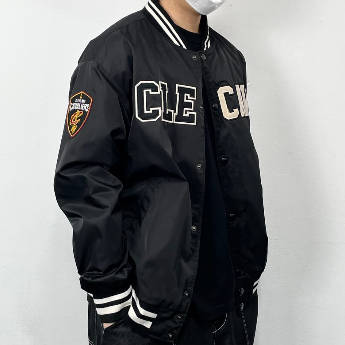 L NBA 클리브랜드 패치워크 테크니컬 바시티 자켓 상품이미지3