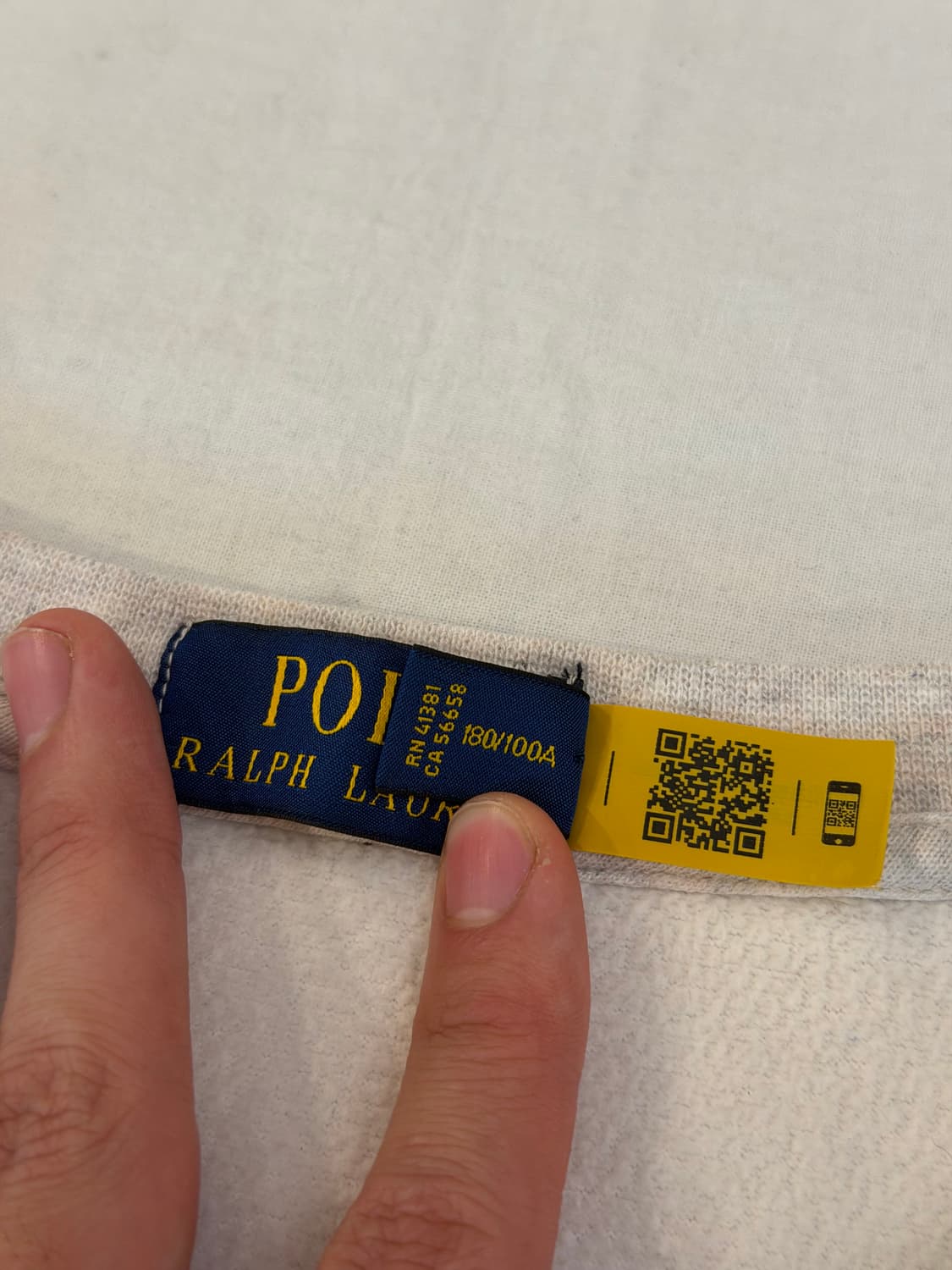 큐알) 폴로 랄프로렌 맨투맨 스웻셔츠 아이보리 그레이 상품이미지4