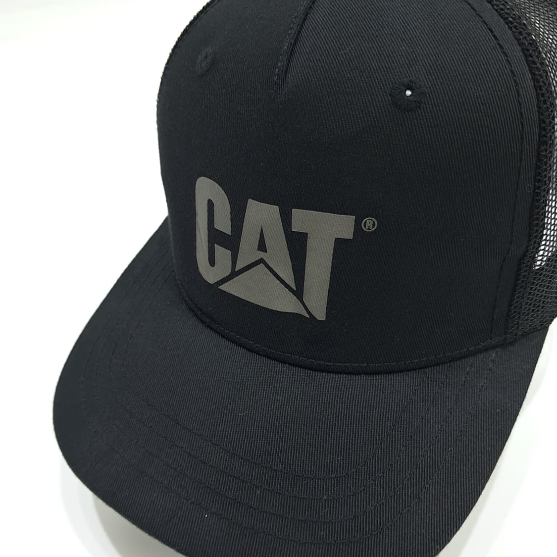 빈티지 CAT 로고 블랙 메쉬 트러커캡 P1782 상품이미지1