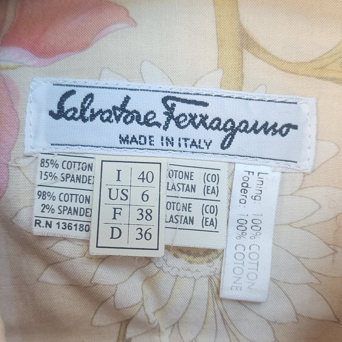 살바토레 페라가모 플라워 패턴 자켓 아이보리 상품이미지3