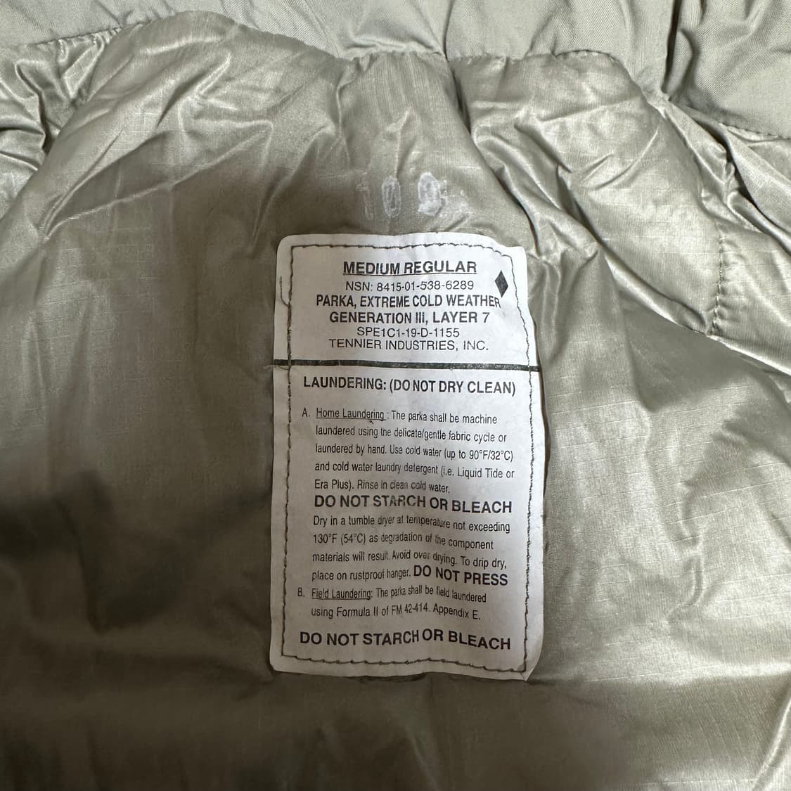 ecwcs 레벨7 프리마로프트 패딩파카 테니어사 미듐레귤러 상품이미지4