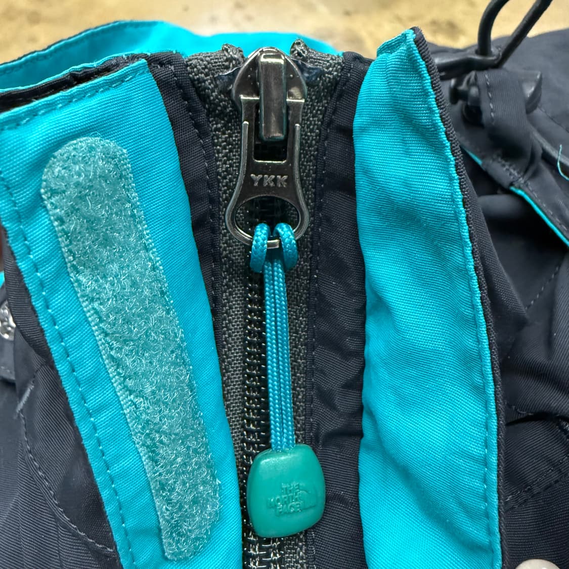 [정품/85] 노스페이스 블랙 청록색 바람막이 후드 자켓 b10 상품이미지8