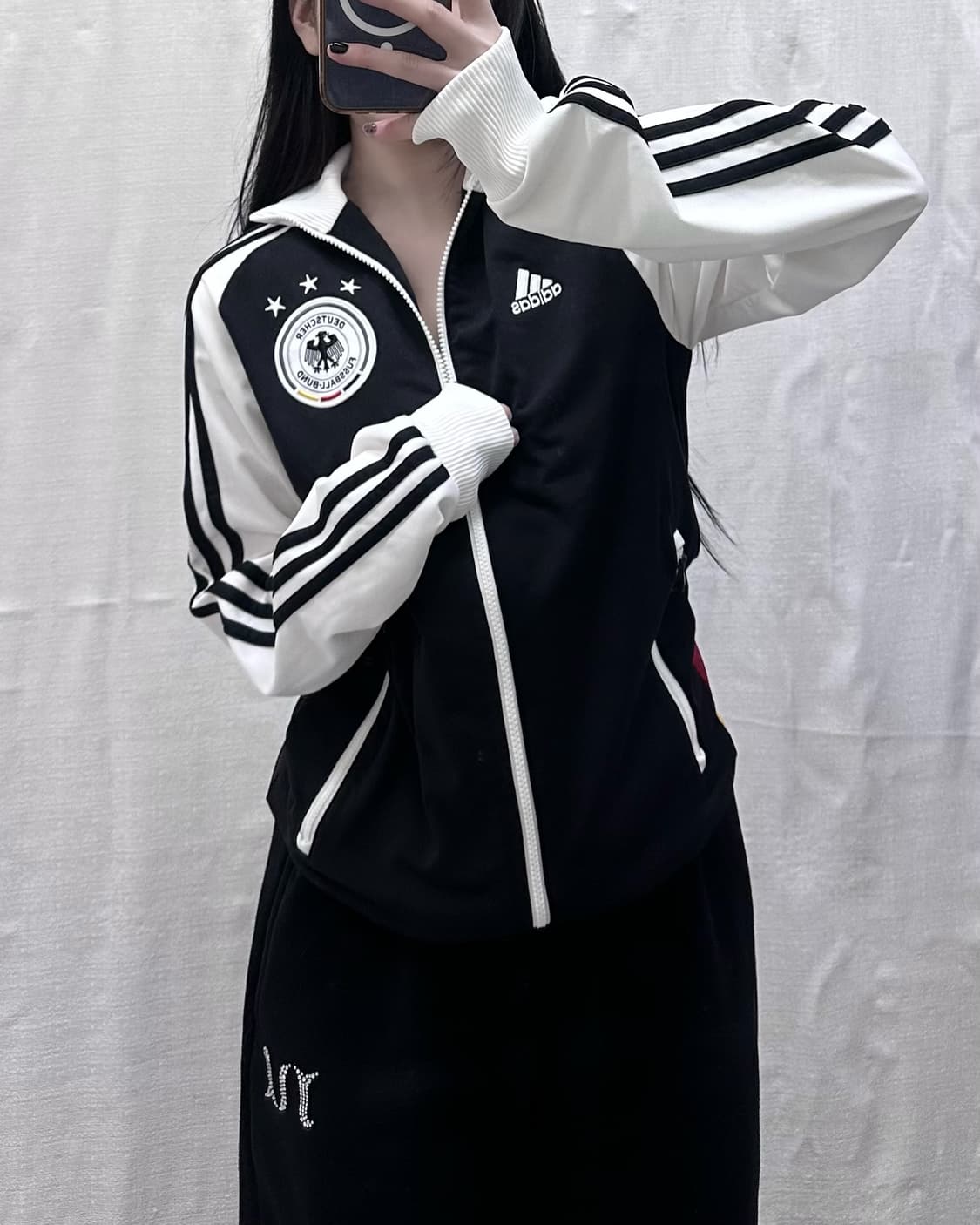 아디다스 독일 흰검 축구 트랙탑 져지 상품이미지5