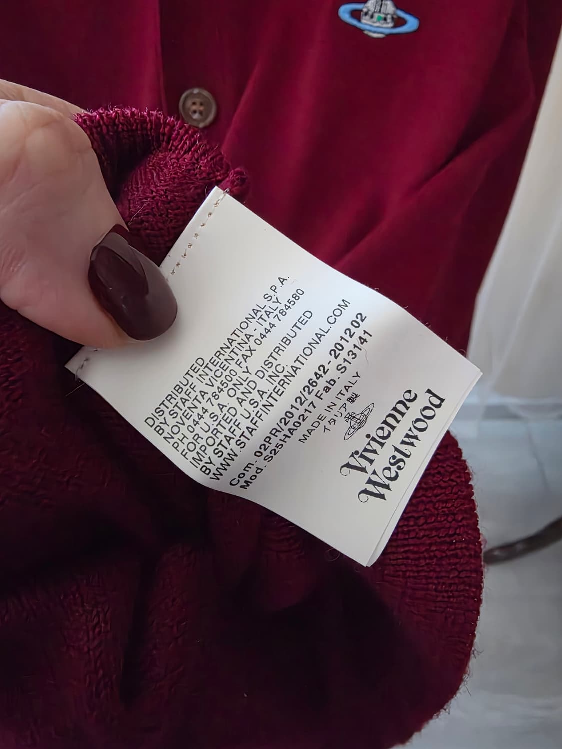 비비안웨스트우드 버건디 가디건 남성 니트 스웨터 상품이미지7