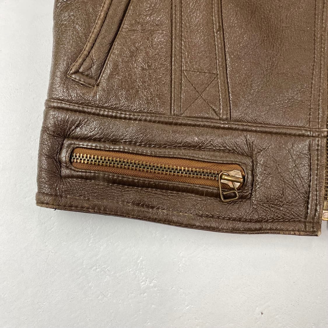 빈티지 양가죽 브라운 무스탕 자켓 (105) 상품이미지4