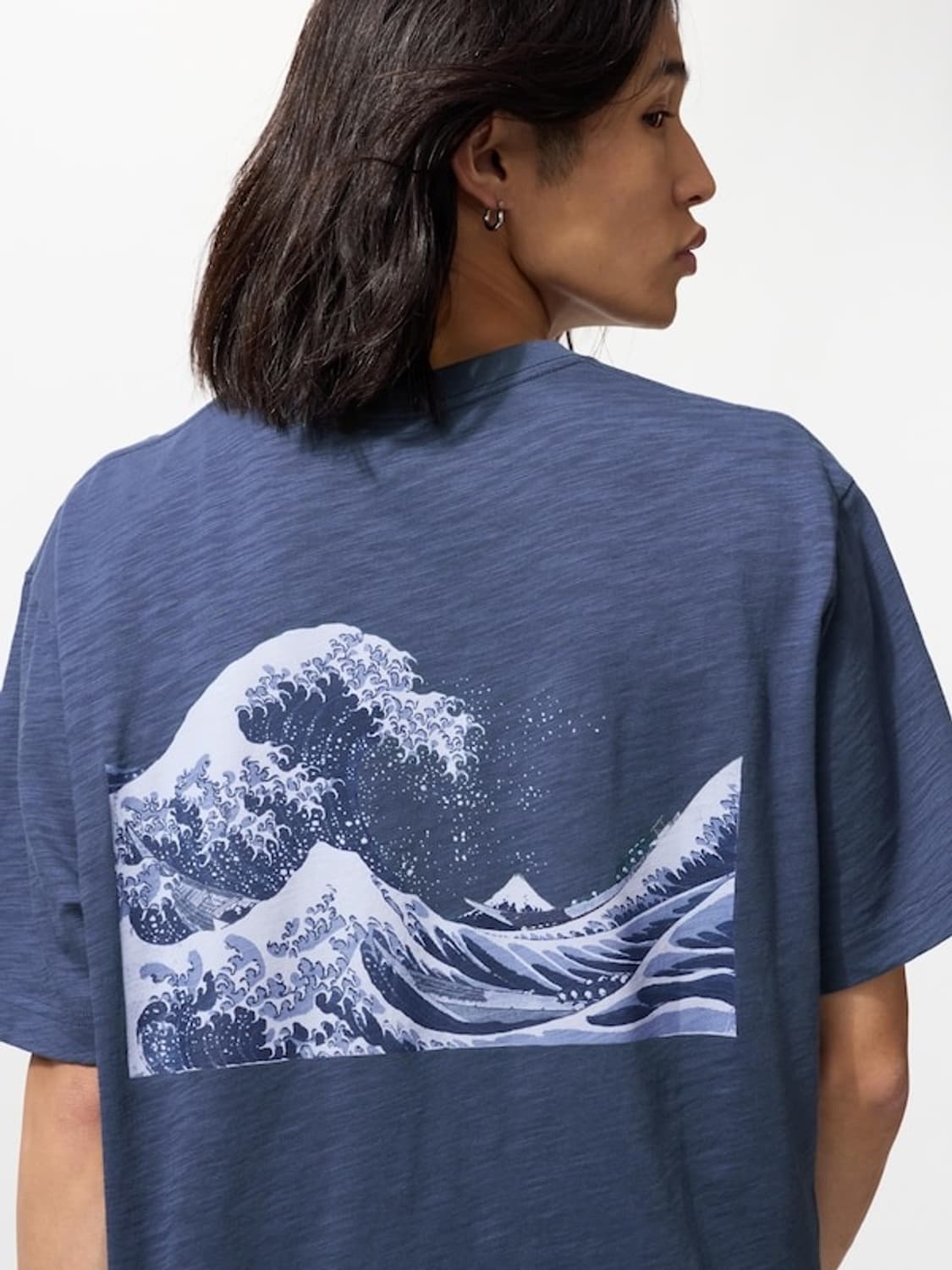 유니클로 티셔츠 UKIYO-E BLUE TEE M 상품이미지1