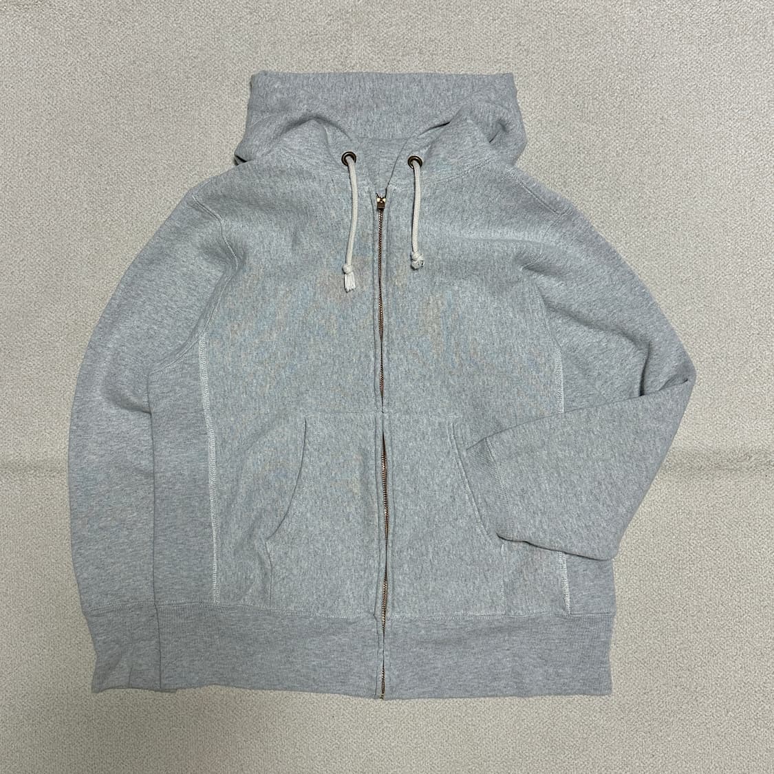 챔피온 리버스위브 블루택 기모 후드 집업 상품이미지1