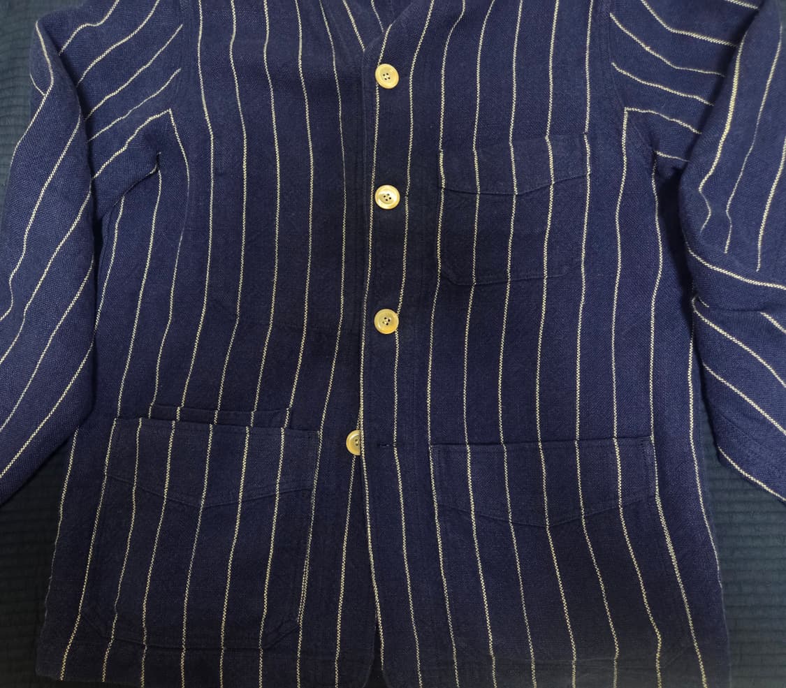 드레익스 핀스트라이프 린넨 초어자켓 40사이즈 상품이미지4