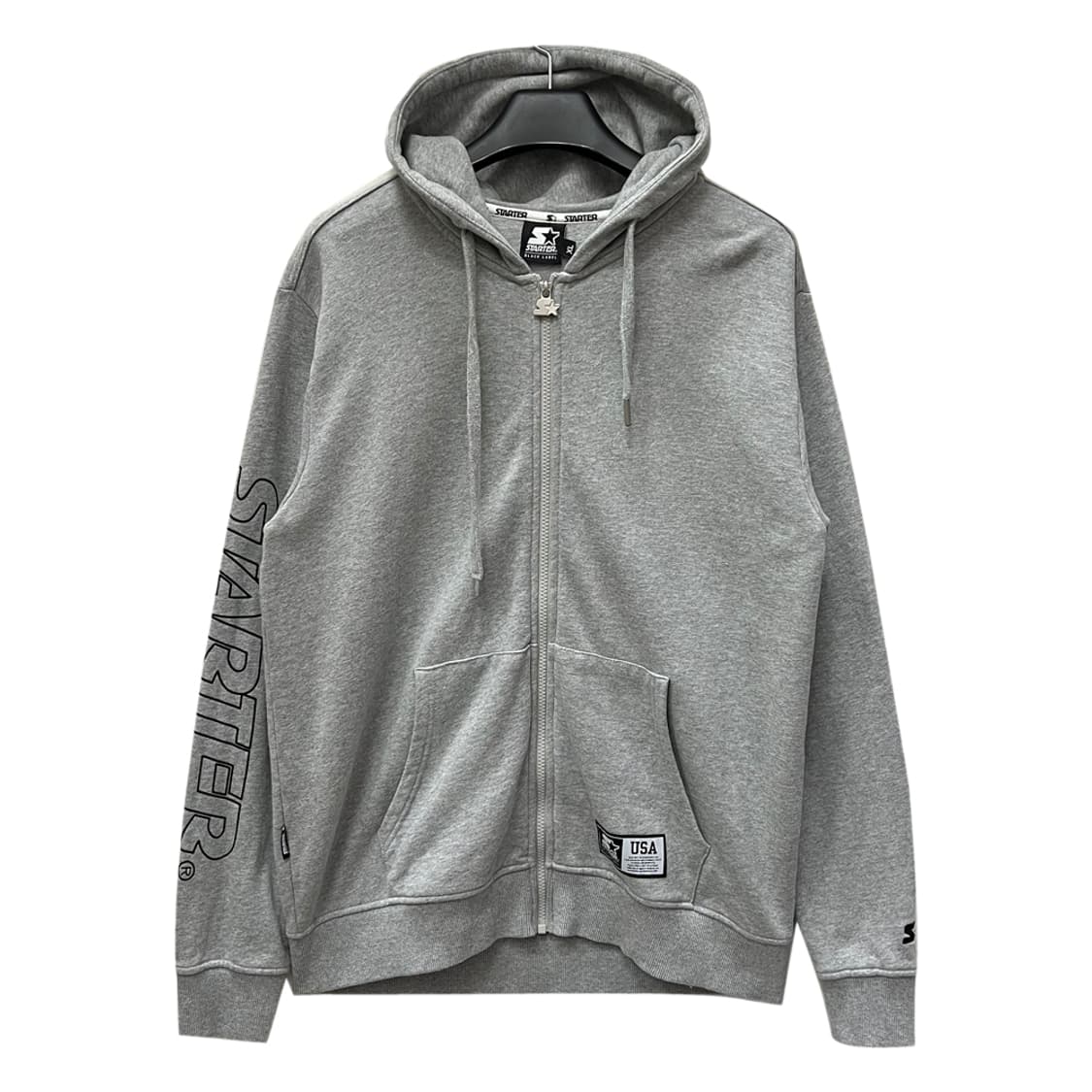 스타터 블랙 라벨 로고 스펠아웃 후드 집업 XL 상품이미지1