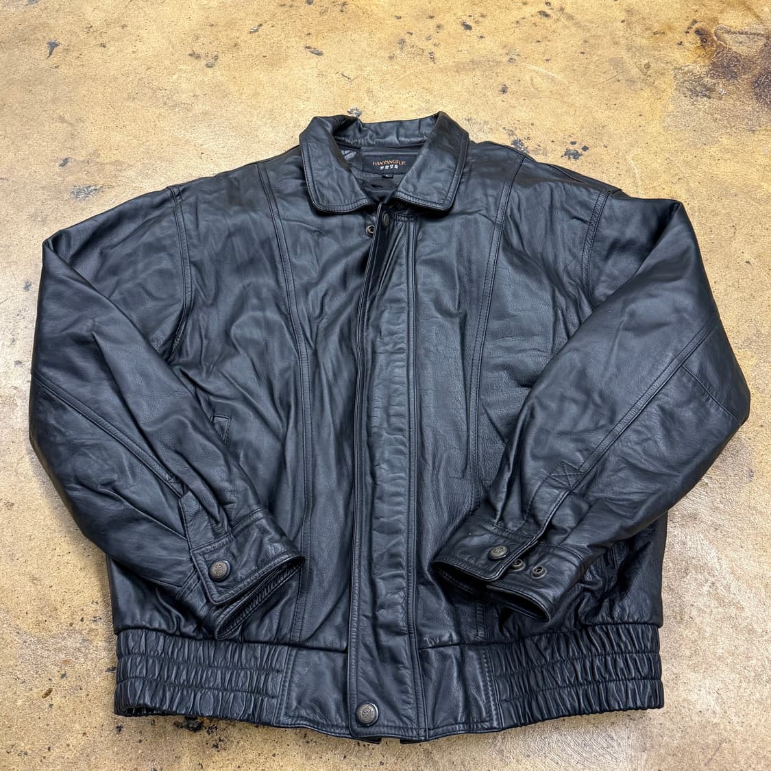 [정품/L] 한양모피 가죽 레더 자켓 b8 상품이미지2