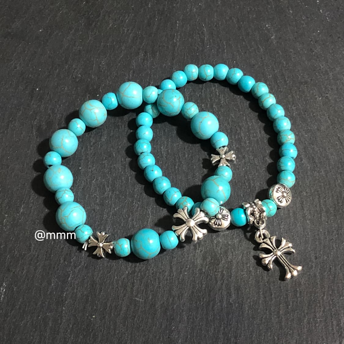 (Unisex) 크로스 터키석 팔찌2 상품이미지6