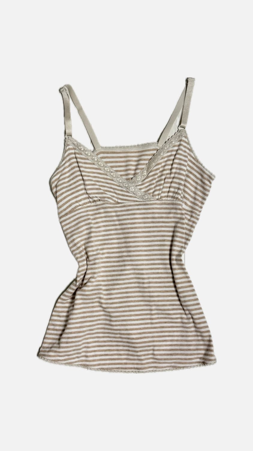 스트라이프 슬리브리스 상품이미지1