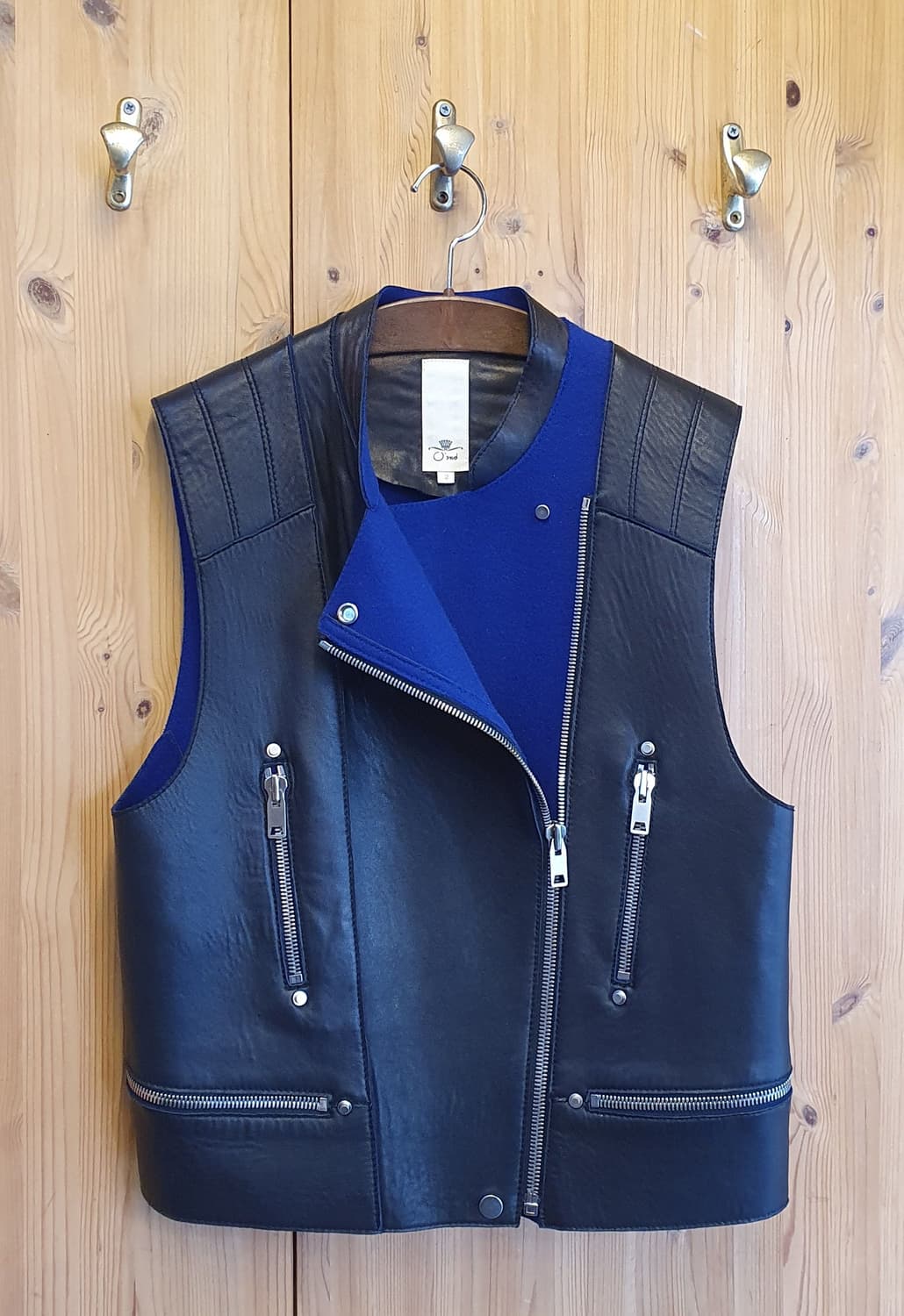 66.오즈세컨 양가죽 라이더조끼 상품이미지1