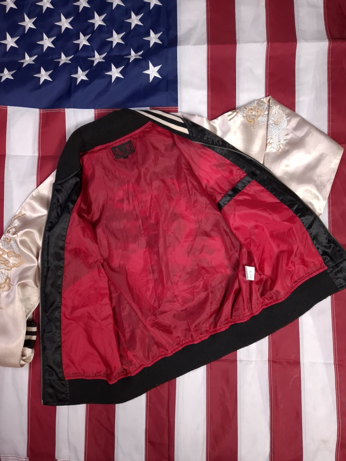 오리지날 일심여경 백호 드래곤 자수 스카잔 상품이미지9