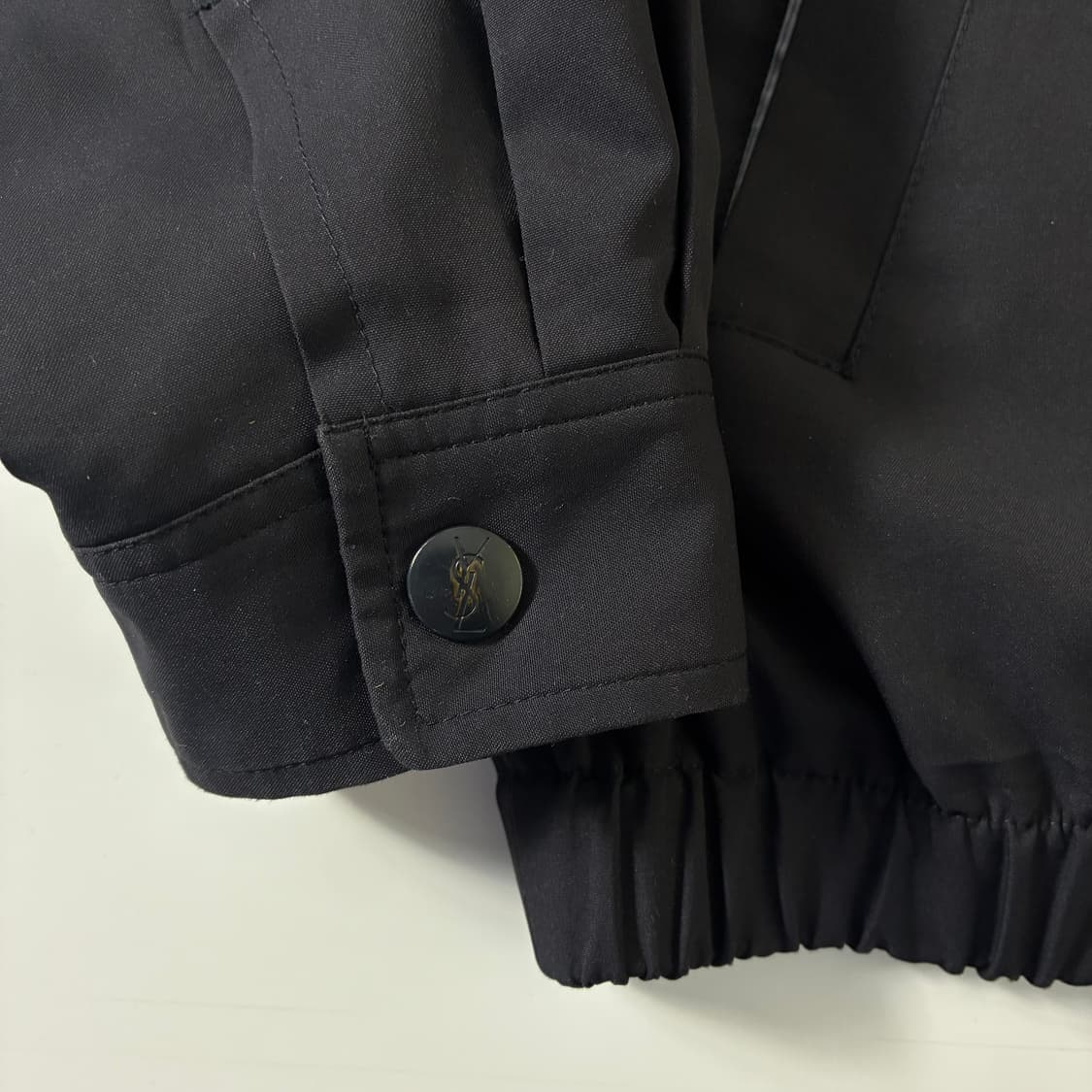 YSL 입생로랑 폴리쉘 네이비 라벤더 자수블루종 자켓 상품이미지5