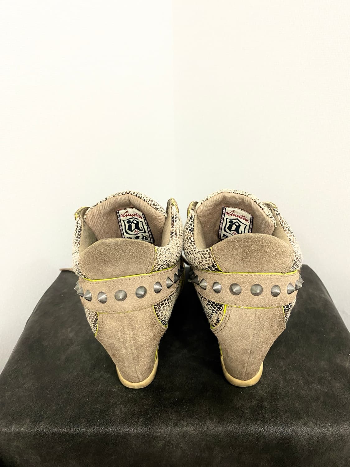 Ash Snake Skin Studded Wedge Sneakers 상품이미지5
