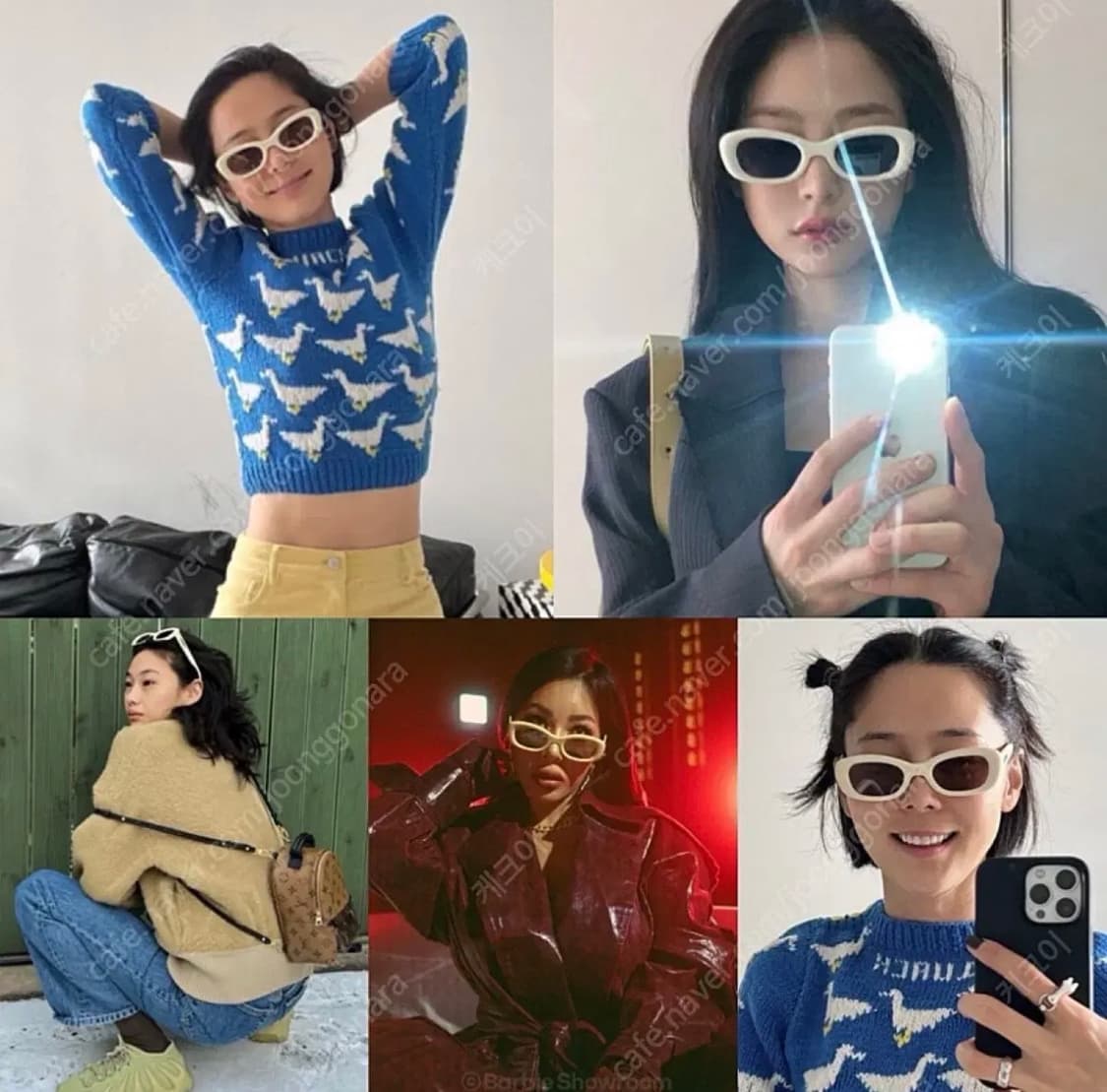 젠틀몬스터 탐부 선글라스 화이트 제니,김나영,나연 착용 상품이미지2