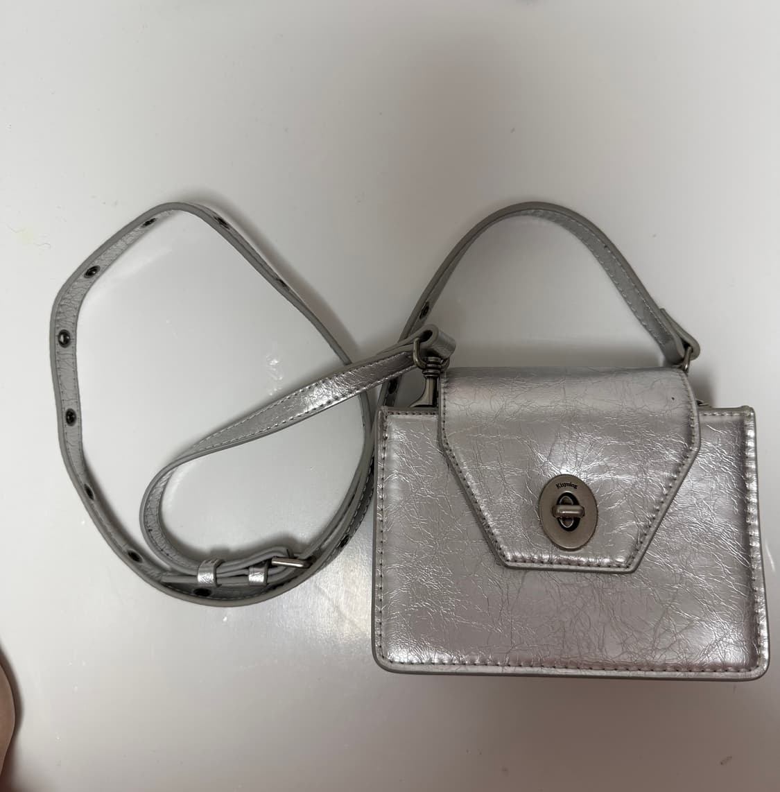 키시닝 스퀘어 트레블 미니 백 실버 상품이미지2