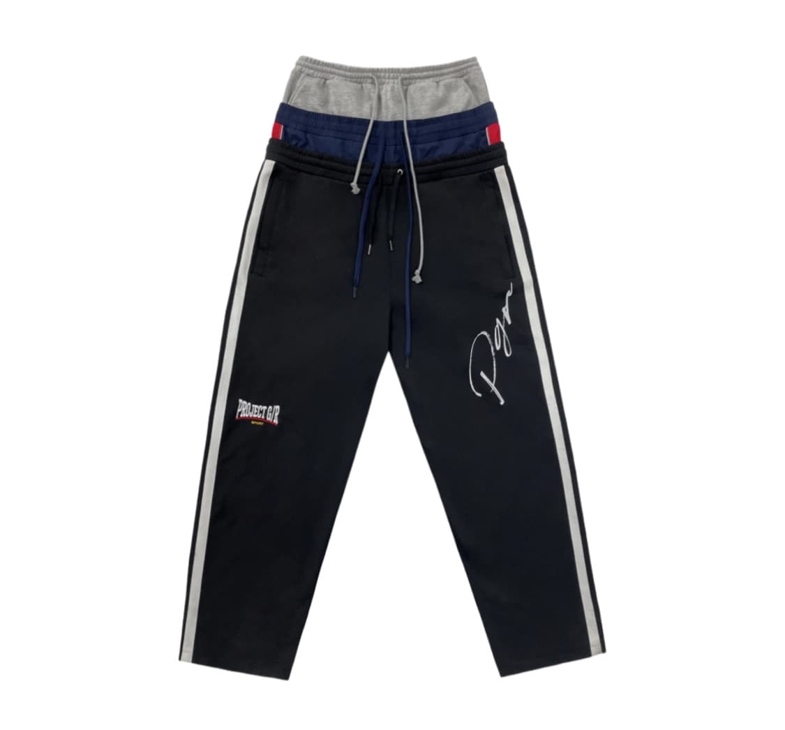 오늘만 급처 프로젝트gr 3레이어드 팬츠 블랙 상품이미지1