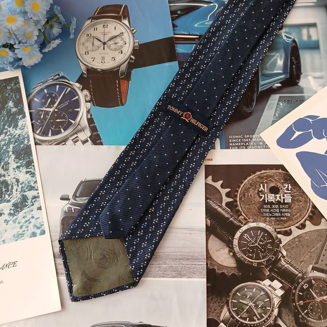 타미힐피거 실크 마이크로 패턴 넥타이 9.5cm A등급 A19206
 상품이미지4