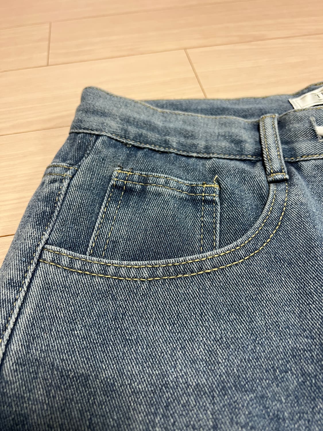 데님 카고 팬츠 / 스트링 디테일 와이드핏 청바지 / 29 상품이미지6