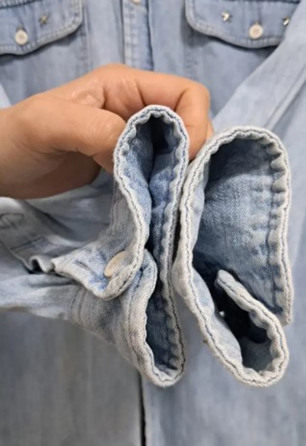 랭글러 남성 워싱청셔켓 L사이즈 상품이미지4