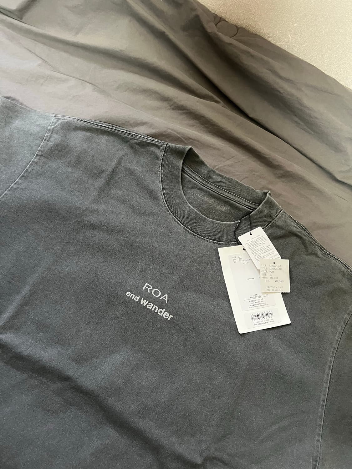 (XL) 로아 앤드원더 콜라보 반팔 그레이 새상품 ROA  상품이미지2